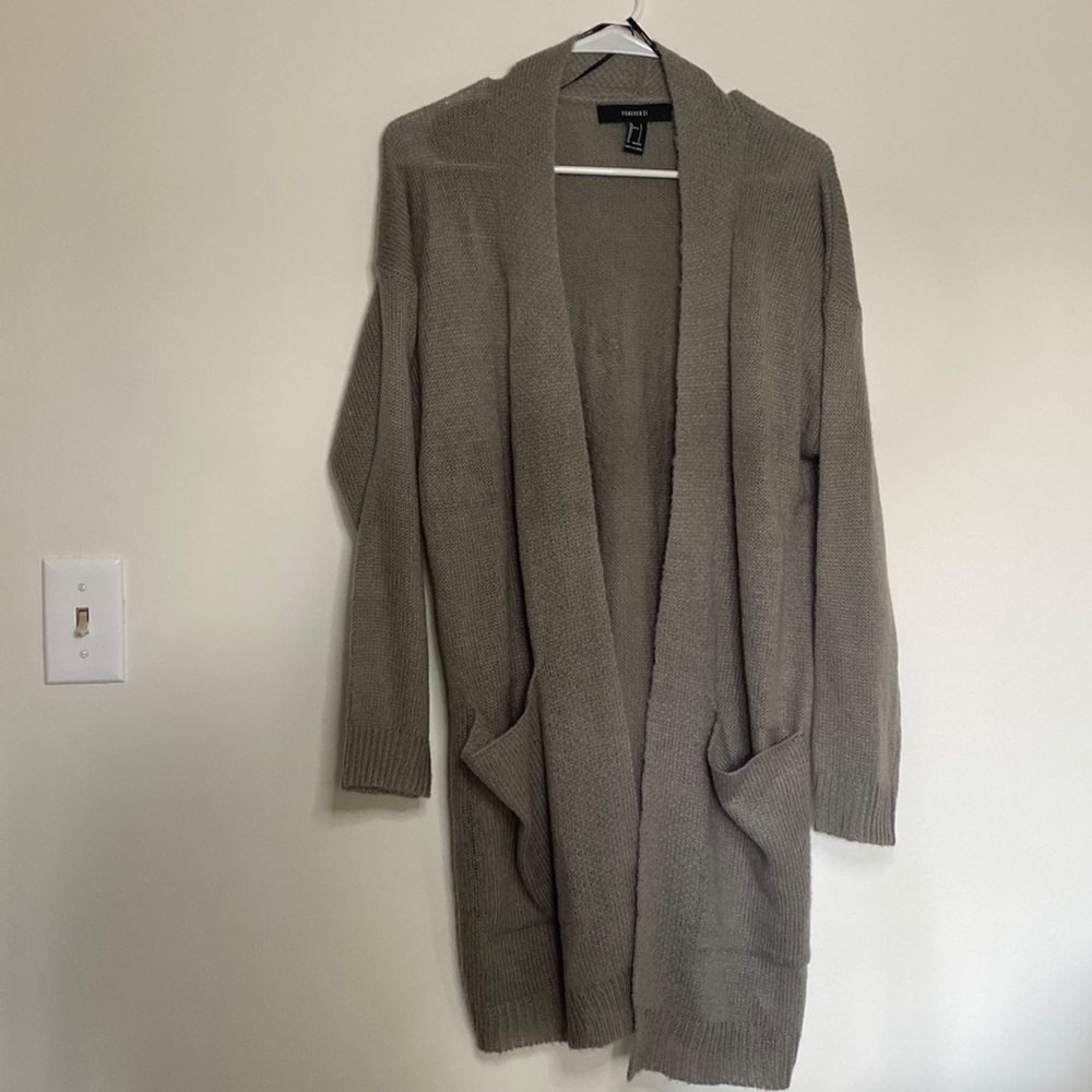 Forever 21 Brown/Grey Cardigan